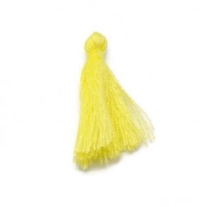 Quaste, schlicht, hell gelb, 25 mm, 1 Stk.