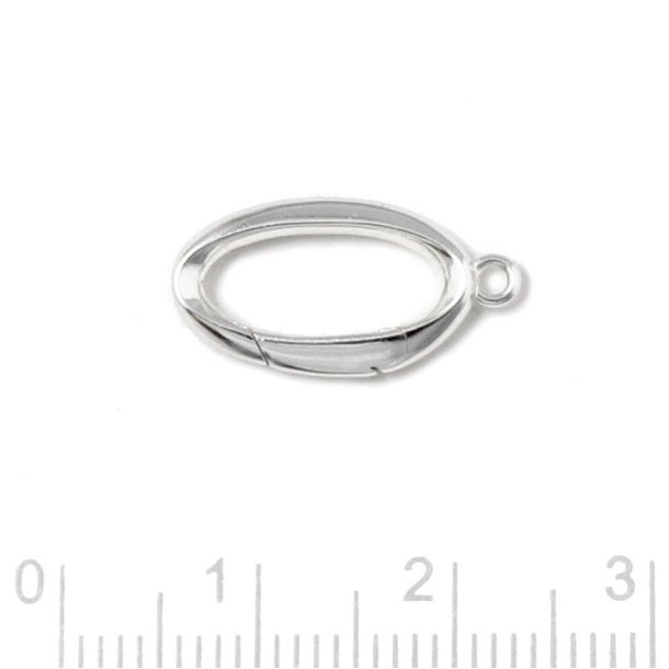 Karabinerhakenverschluss, Sterlingsilber, 18x9,5 mm, 1 Stck