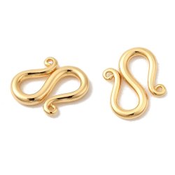 S-hook clasp, 18K durable gilded brass, 12,5x10,5x1,5mm, 2pcs.