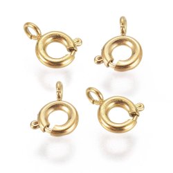 Zirkelverschluss, vergoldeter Edelstahl, Zirkeldurchmesser 5 mm, 2 Stk.