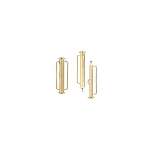 Slide lock for ribbon, gildet brass, 31x6 mm 1 stk.
