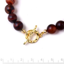 Knebelverschluss, uneben, Stangenlnge 23 mm, se 14 mm, Silber vergoldet, 1 Satz