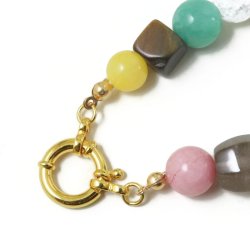 Starker Zirkelverschluss mit zwei 8-sen, vergoldetes Silber, Durchm. 14 mm, 1 Stk.