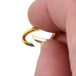 Karabinerhakenverschluss, vergoldetes Sterlingsilber, 18x9,5 mm, 1 Stck