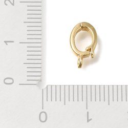 Kleine Clip mit se, oval, fr Anhnger, stark vergoldet, innendurchmesser 4x6 mm, 1 Stk.