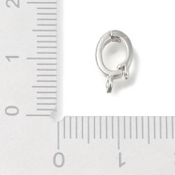 Kleine Clip mit se, oval, fr Anhnger, platinfarben, innendurchmesser 4x6 mm, 1 Stk.