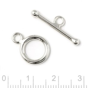 Ringverschluss, Sterlingsilber, groes Modell, 23x12 mm, 1 Set