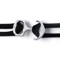 Anchor-shaped T-clasp, platinum-coloured iron, 26.5x16.5mm, 1pc.