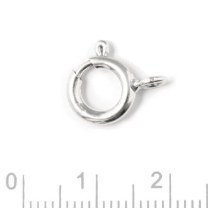 Zirkelverschluss, Sterlingsilber, äußerer Ringdurchmesser 10 mm, Länge 14 mm, 1 Stk.