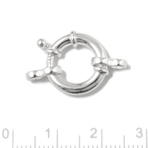 Starker Zirkelverschluss, mit zwei stck 8-sen, sterlingsilber, durchmesser 14 mm, 1 Stck