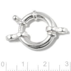Groer Zirkelverschluss, mit zwei stck 8-sen, sterlingsilber, durchmesser 18 mm, 1 Stck
