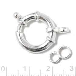 Groer Zirkelverschluss, mit zwei stck 8-sen, sterlingsilber, durchmesser 18 mm, 1 Stck