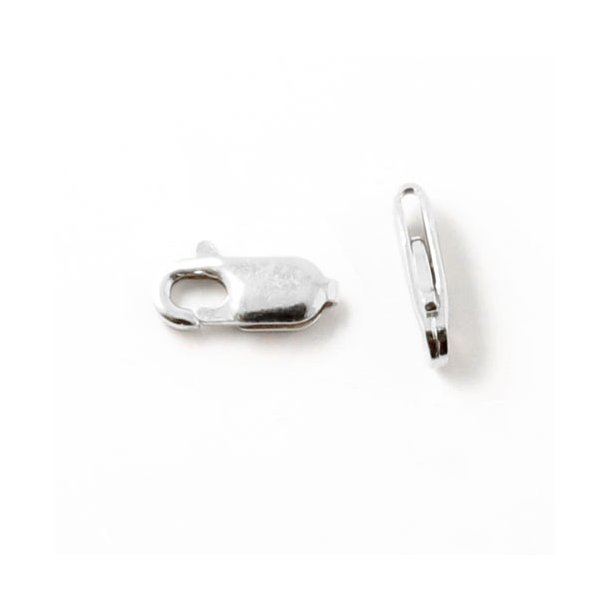 Lobster claw clasp, silver, 12x5mm., 1pc.
