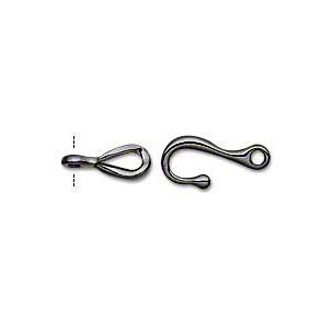 Verschlüsse, Gunmetal mit Tropfenöse, 15x7 mm, 2 sets.