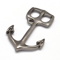 Anker T-Verschluss, schwarzes Messing, 2 Stk. 37x23 mm