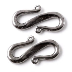 Filigree Hook Clasp, Bras, Silver-Plated (36 Pieces)
