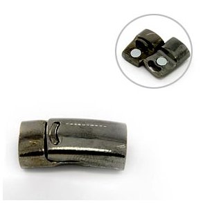 Magnetverschluss, schwarzes Messing, Lochgre 10,5x6 mm, 1 Stk.