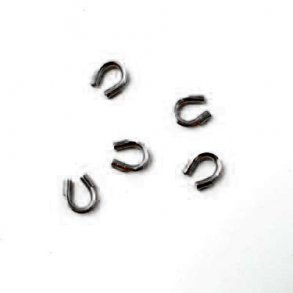 Wire-Guard / U-Bogen für Tigertail, schwarzes Messing, 4x4,5 mm, 10 Stk.