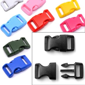 Buckle clasp in plastic, single-barred, standard size, 40x22.5mm, 1pc.