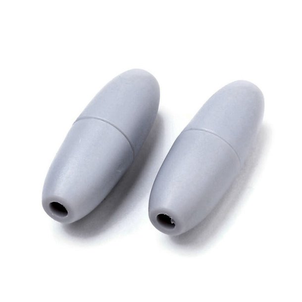 Plastic click lock, grey, length 24 mm, width 9 mm, 4 pcs.