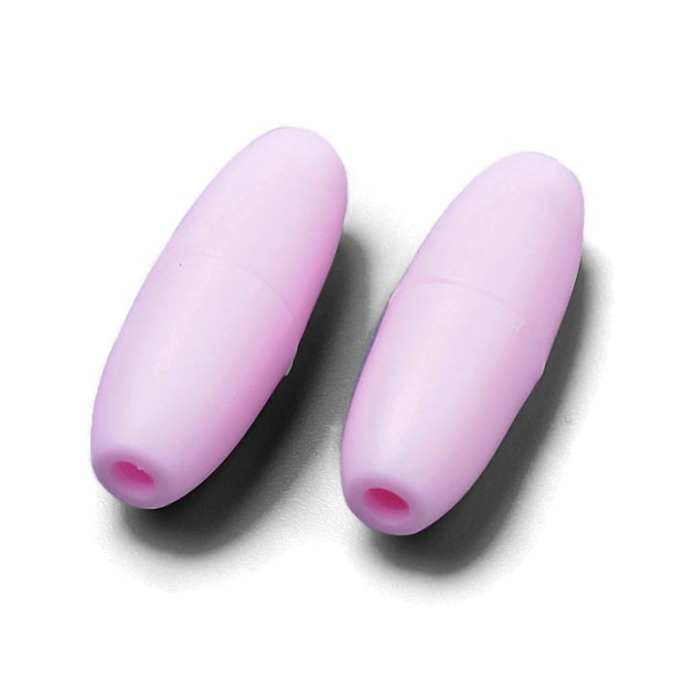 Plastic click lock, pink, length 24 mm, width 9 mm, 4 pcs.