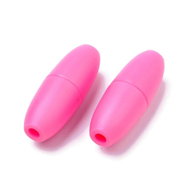 Plastic click lock, pink, length 24 mm, width 9 mm, 4 pcs.