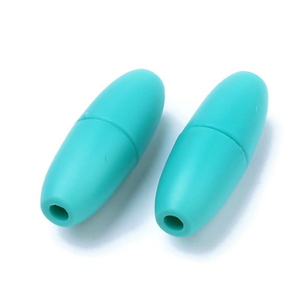 Plastic click lock, turquoise, 24x9 mm, 4 pcs.