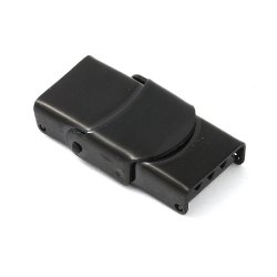 Faltverschluss., schwarzer Edelstahl, 25x13x9mm, Lochma: 10x2,5 mm, 1 Stck