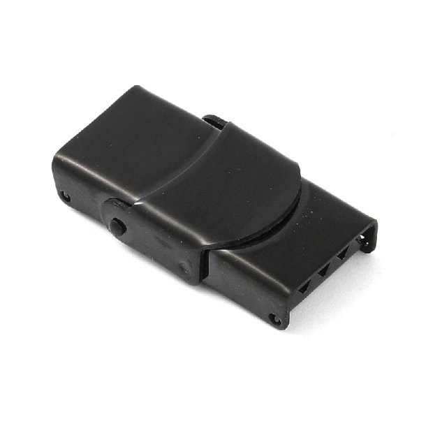 Faltverschluss., schwarzer Edelstahl, 25x13x9mm, Lochma: 10x2,5 mm, 1 Stck