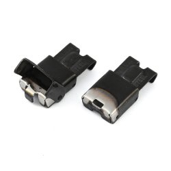 Faltverschluss., schwarzer Edelstahl, 25x13x9mm, Lochma: 10x2,5 mm, 1 Stck