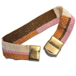 Faltverschluss., vergoldeter Edelstahl, 25x13x9mm, Lochma: 10x2,5 mm, 1 Stck