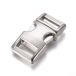 Steckschnalle, platinfarbene Metalllegierung, 30x15x7 mm, 1 St�ck