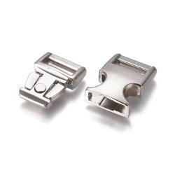 Steckschnalle, platinfarbene Metalllegierung, 30x15x7 mm, 1 St�ck