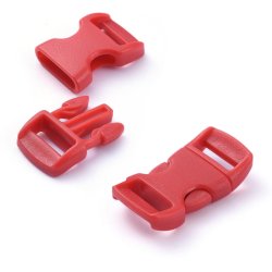 Klick-Verschluss, kleines Modell, rot, 28x14 mm, 1 Stk.