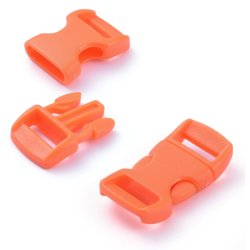Klick-Verschluss, Kunststoff, orange, 28x14 mm, 1 Stk.