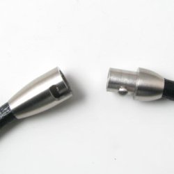 Magnetic jewelry clasp, frosted torpedo-shaped, locking, steel, 6mm, 1pc.