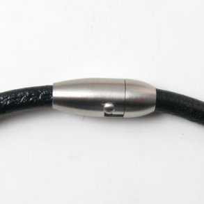 Magnetverschluss, matt, torpedoform m. Schließe, Stahl, 6 mm, 1 Stk.