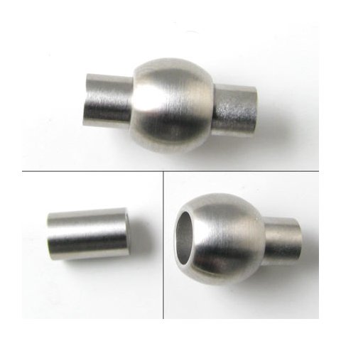 Magnetl&aring;s, matteret st&aring;l, cylinder m kugle, 7/6 mm, 1 stk