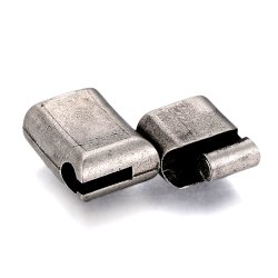 Magnetverschluss, matter antikfarbener Stahl, 26x12,5x7 mm, Loch: 11x5,5 mm, 1 Stk
