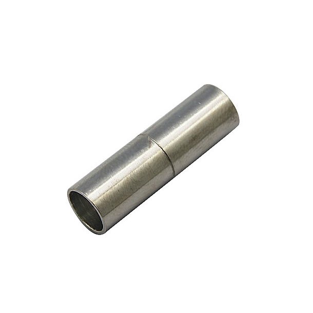 Magnetic jewelry clasp, cylinder, steel, 20x7mm, 1 set.