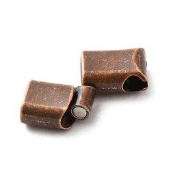 Magnetverschluss, 24x13 mm, Stahl, antik kupferfarben, Lochma 10,5x5 mm, 1 Stck