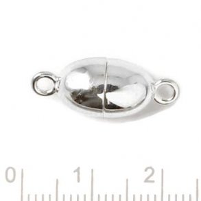 2 Clasps Silver Magnetic Clasps for Bracelets Fit Sets of 6 Pieces of 3mm  Cord, Cork or Leather Clasp for Leather or Cork MC73 