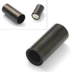 Einfaches Magnetschloss, schwarzer ,Edelstahl, 16x7 cm, Zylinder, Lochgr&ouml;&szlig;e 5 mm, 1 Stck