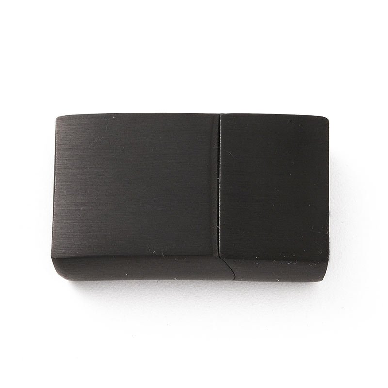 Magnetlås, skydelås, matteret sort stål, hul: 10x3 mm, 1 stk