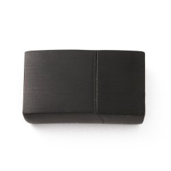 Magnetverschluss, matter schwarzer Stahl, Lochgre 10x3 mm, 1 Stk