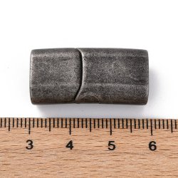 Magnetverschluss, matter antikschwarzer Stahl, 29x14x8,5 mm, Loch: 12x6,5 mm, 1 Stk