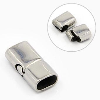 Eksklusiv Magnetlås, 24x13 mm, Skydelås i Stål, Hul Måler 10x5 mm, 1 Stk til Smykkefremstilling