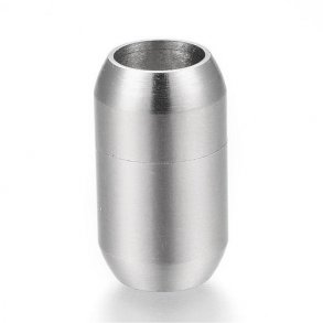 Magnetverschluss, mattierter Edelstahl, 20x12 mm, Loch 8 mm, 1 Stk