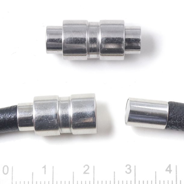 Magnetschloss, Edelstahl, Zylinder mit Rille, 6 mm Loch, 1 St&uuml;ck.