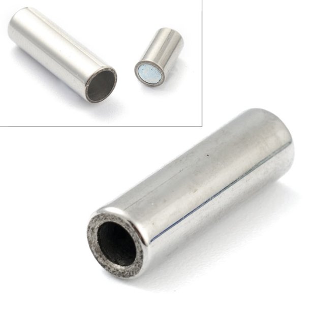 Simple magnetic lock, stainless steel, 16x5 cm, cylinder, hole size 3 mm, 1 piece